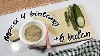 Cara Membuat MPASI 4 Bintang 6 Bulan KeatasOatmeal Hati Ayam Telur Kacang Panjang Oyong [upl. by Vallo976]