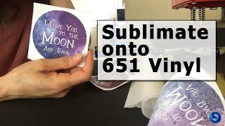 How to sublimate 651 oracal vinyl  Sublimation on Oracal 651 tutorial [upl. by Rodavlas]