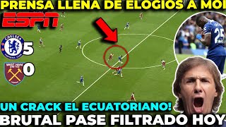 ESPECTACULAR ASÍ LO ELOGIARON LA ASISTENCIA DE MOISES CAICEDO PARA EL QUINTO GOL DEL CHELSEA [upl. by Adarbil]