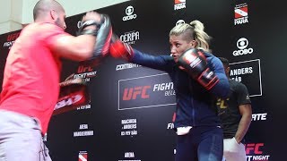 Priscila Cachoeira UFC Belem Open Workout Complete  MMA Fighting [upl. by Neely]