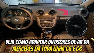 INSTALANDO DIFUSORES DE AR DA MERCEDES NO GOL G5 [upl. by Hoseia]