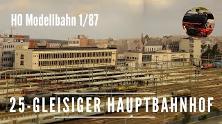 H0 Modellbahnanlage  25gleisiger Hauptbahnhof Hasselt [upl. by Shaughn906]