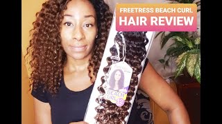 Freetress Beach Curl Hair Review crochethairhairreviewbeachcurl [upl. by Wilow]