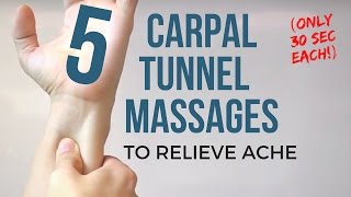 5 Carpal Tunnel Massages USE THUMBS ONLY [upl. by Glantz114]