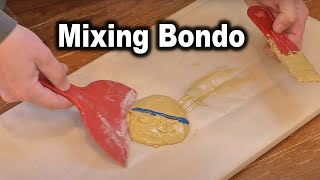 How to Mix and Apply Bondo for Wood  The Fixer Clips [upl. by Teik]