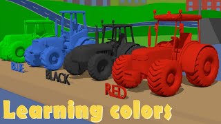 Video Colorful Car amp Tractors  Learning colors  New Video and Kolorowe Auta i Traktory ENG [upl. by Annmarie82]