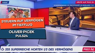 Vermögen wird kaum besteuert Oliver Picek bei Puls24 [upl. by Amora]