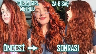 KABARIK DÜZ SAÇLARIM DALGALI ÇIKTI  İLK DOĞAL DALGALI SAÇ DENEMEM  Curly Girl Method  2A 2B SAÇ [upl. by Assira186]