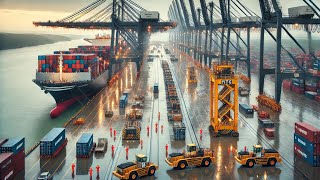 “Behind the Scenes Loading RTG Cranes onto a Barge” [upl. by Livesay]