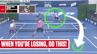 Adapting to Your Opponent When Youre Losing Catherine Parenteau Pickleball Point Review [upl. by Necyrb643]