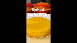 Baked Leche Flan  Quick and easy filipino dessert  How to make leche flan shorts [upl. by Sternlight283]