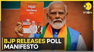 Lok Sabha elections 2024 Bharatiya Janata Party releases manifesto  WION [upl. by Selway964]