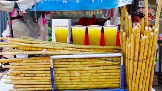 8 Minutes How to Make Simple Sugarcane Juice Selling In Phnom Penh [upl. by Yevrah]