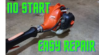 Echo Trimmer Wont Start Srm225 Carb Replacementrebuild [upl. by Ehtylb]