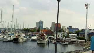 Heiligenhafen Ostsee Blick über den Binnensee zur Stadt [upl. by Bunnie]