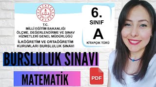 6SINIF BURSLULUK SINAVI 2024 MATEMATİK HAZIRLIK DENEMESİ SORULAR VE ÇÖZÜMLERİ [upl. by Alauqahs]