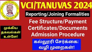 VCITANUVAS 2024  BVScBTech ReportingJoining Formalities ktvschool tanuvas vci [upl. by Lenhart]