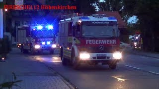 Löschzug Feuerwehr Höhenkirchen mit Bokimobil  2x RTW MKT zur Brandübung [upl. by Hirz]