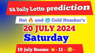 Sa daily lotto prediction for 20 July 2024  south africa daily lotto prediction [upl. by Annahsal]