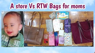 Astore vs RTW HandBags for Moms Comparison Review bags for new moms [upl. by Laundes]