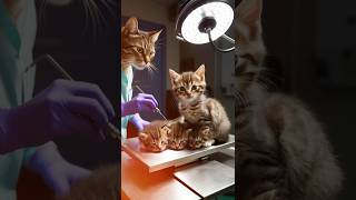 kitten is sick 😔😨  kitten cat baby cartoon funny cute shorts foryou ytshorts [upl. by Gunning]