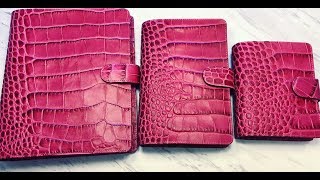 Filofax Croc Fuchsia Unboxing A5 Personal Pocket [upl. by Cornelia201]