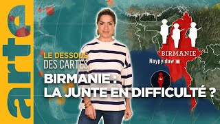 Birmanie  la junte militaire en difficulté   Le dessous des cartes  Lessentiel  ARTE [upl. by Jochbed]