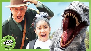 Haunted Halloween Dinosaur Ghost Park TRex Ranch Dinosaurs for Kids [upl. by Nygem]