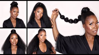 5 EASY PONYTAIL HAIRSTYLES FOR BLACK WOMEN  Hair Tutorial [upl. by Aik]