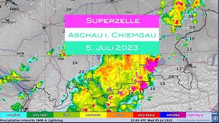 Superzelle Poly rast über Aschau im Chiemgau unwetter storm orkan [upl. by Chao]