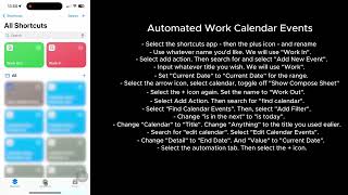 How To Automatically Create Calendar Entries for Your Work Hours on your iPhone [upl. by Joachim]