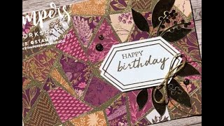 Replay Facebook Live  Create a gorgeous Mosaic card using scraps of patterned paper [upl. by Kreis]