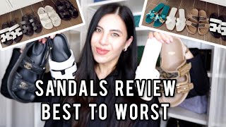 Popular Sandals ReviewBest to WorstChanel Hermes and Fendi [upl. by Ahsatin976]