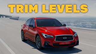 2019 INFINITI Q50 Trim Levels and Standard Features Explained [upl. by Ateiluj284]