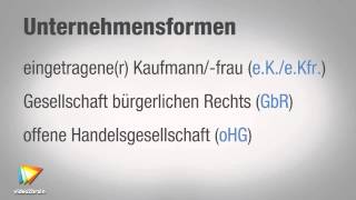 Gesellschaftsrecht – Grundlagen Tutorial Trailer video2braincom [upl. by Maise]