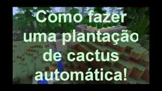 Plantação automática de cactus  Tutorial minecraft [upl. by Menendez960]