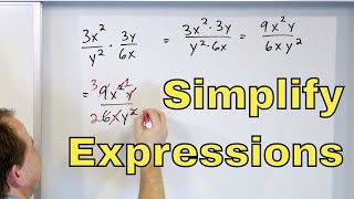 01  Simplify Expressions w Exponents in Algebra Quotients of Monomials  Part 1 [upl. by Nahaj]