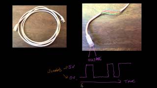 Sending digital information over a wire  Networking tutorial 1 of 13 [upl. by Enahc985]