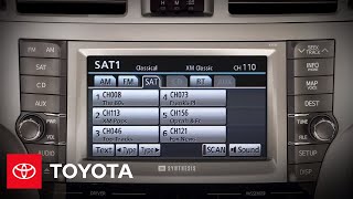 20112012 Avalon HowTo SiriusXM Satellite Radio  Toyota [upl. by Stout]