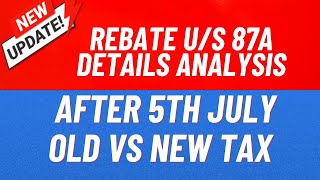 New Update on Income Tax Portal Rebate us 87A Calculation Changes updates [upl. by Naeruat]