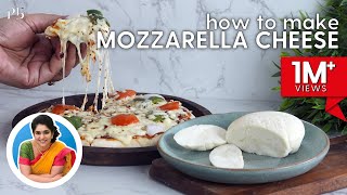 How to make Mozzarella Cheese at Home  2 Ingredient Pizza Cheese  मोजरेला चीज़  Pankaj Bhadouria [upl. by Santiago]