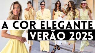 ðŸ”´COMO USAR A COR MAIS ELEGANTE DA MODA INVERNO 2024 O AMARELO MANTEIGA [upl. by Ahidam]