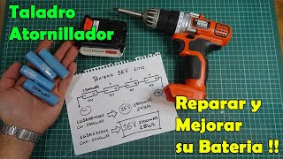 COMO REPARAR BATERIA de LITIO de ATORNILLADOR  Utsource [upl. by Dorita]