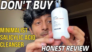 Minimalist Salicylic Acid face wash cleanser review for oily acne skin  Honest review after 1 month [upl. by Dloraj]