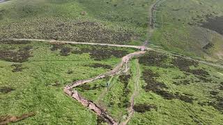 Walking down from the summit of Scald Law Pentland Hills Scotland Mavic 3 [upl. by Ennayhc320]