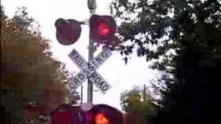 1 MILLION VIEWS Amtrak  High Street Railroad crossing in Amherst MA [upl. by Odlaner]