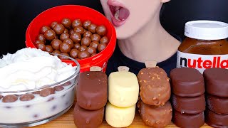 ASMR MALTESERS MAGNUM CHOCOLATE ICE CREAM MUKBANG 몰티져스 매그넘 초콜릿 아이스크림 먹방 チョコレート Es krim EATING SOUNDS [upl. by Lawlor]