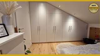 Einbauschrank unter einer Dachschräge aufgebaut [upl. by Ogram377]