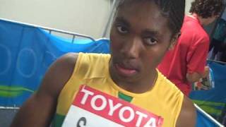 Caster Semenya After Round 1 of the 800 [upl. by Merv]