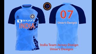 How to design India Team Jersey Design Speed Art UmarsDesigns [upl. by Slosberg]